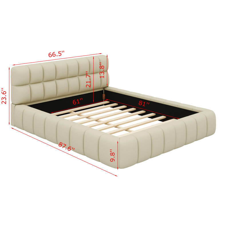 Latitude Run® Zeta Queen Size Upholstered Platform Bed with
